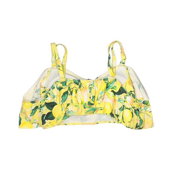 Torrid Lemon Leaves Yellow Off Shoulder Ruffle Swim Top 2X NWT 16915160 - Picture 5 of 11